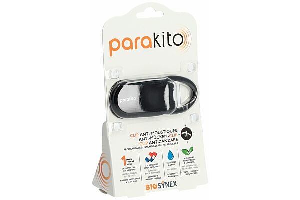 Parakito clips pour poussette ou sac à dos noir