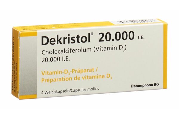 Dekristol caps moll 20000 UI 4 pce