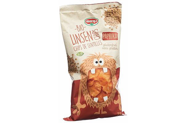 Morga Linsen Chips mit Paprika Bio glutenfrei 75 g