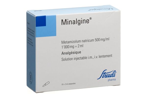 Minalgin Inj Lös 1 g/2ml i.m./i.v. 10 Amp 2 ml