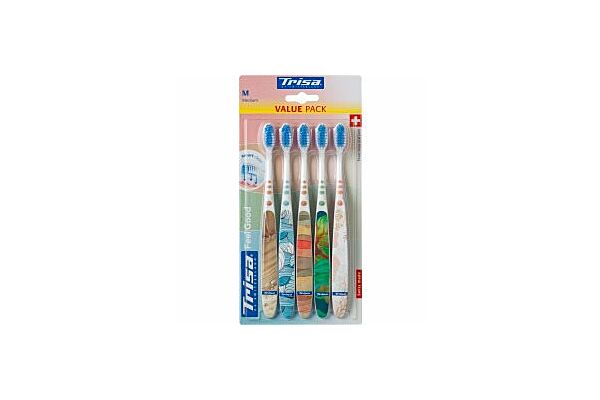 Trisa Feelgood brosse à dents medium 5 pce