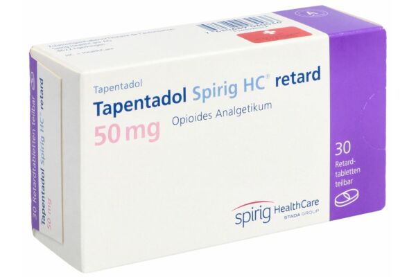 Tapentadol Spirig HC retard Ret Tabl 50 mg 30 Stk