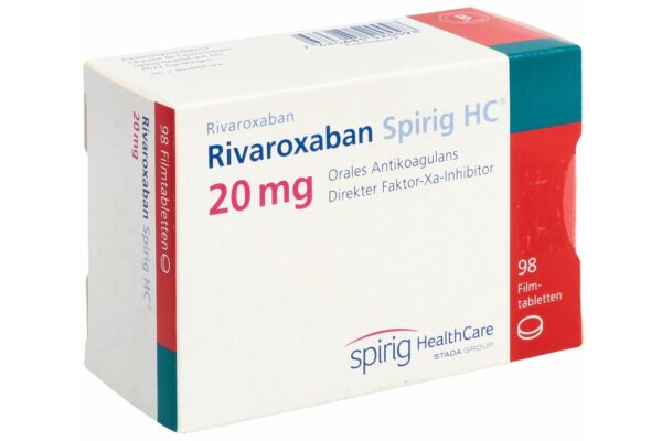 Rivaroxaban Spirig HC cpr pell 20 mg 98 pce