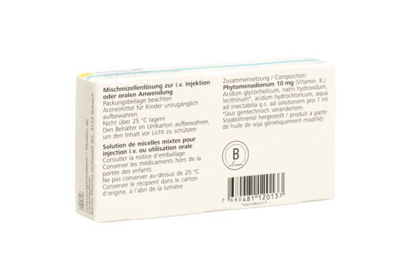 Konakion MM sol inj 10 mg/ml p.o., i.v. 5 amp 1 ml