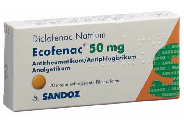 Ecofénac cpr pell 50 mg 20 pce