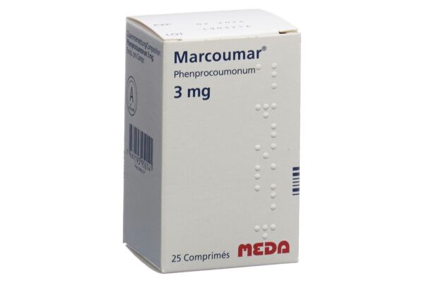 Marcoumar cpr 3 mg fl verre 25 pce