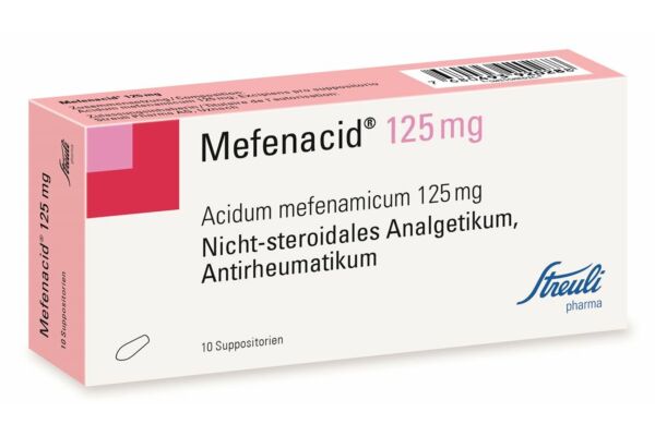 Méfénacide supp 125 mg 10 pce