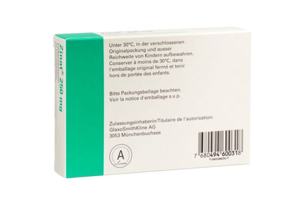 Zinat cpr pell 250 mg 14 pce