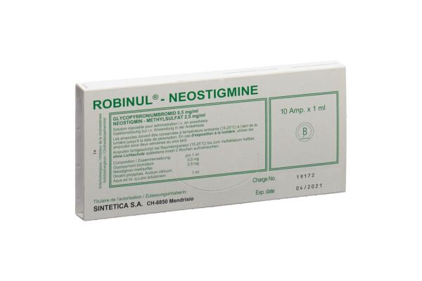 Robinul-Néostigmine sol inj 10 amp 1 ml