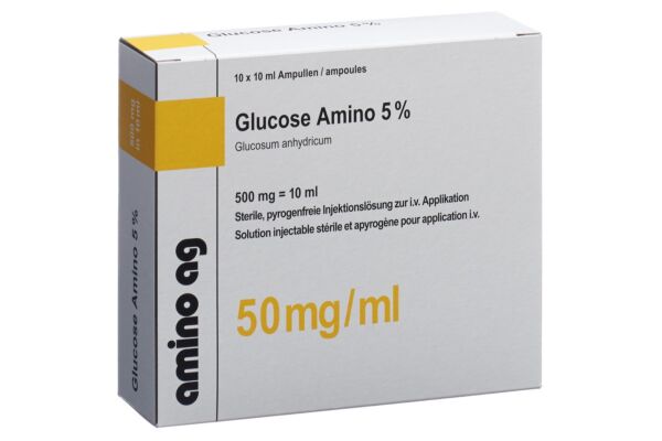 Glucose Amino sol inj 5 % 10ml ampoule 10 pce