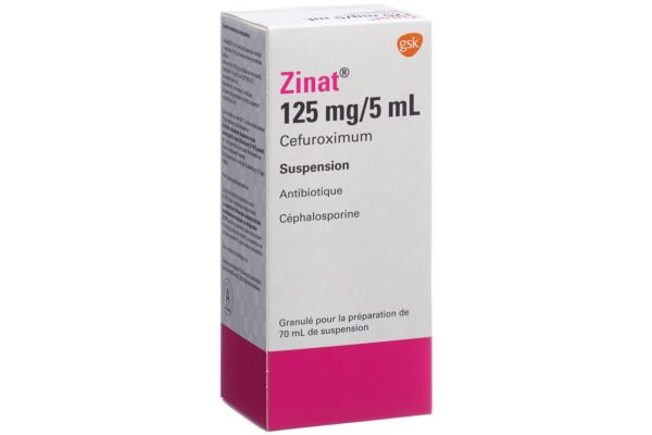 Zinat Plv 125 mg/5ml zur Herstellung einer Suspension zum Einnehmen Fl 70 ml