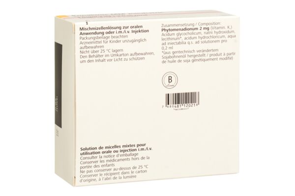 Konakion MM paediatric Inj Lös 2 mg/0.2ml 5 Amp 0.2 ml