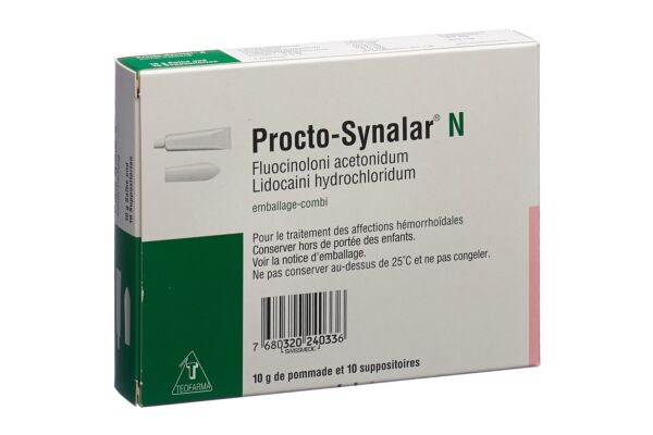 Procto Synalar N emballage-combi onguent 10 g + suppositoires 10 pièces