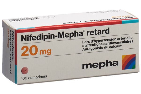 Nifedipin-Mepha cpr ret 20 mg 100 pce