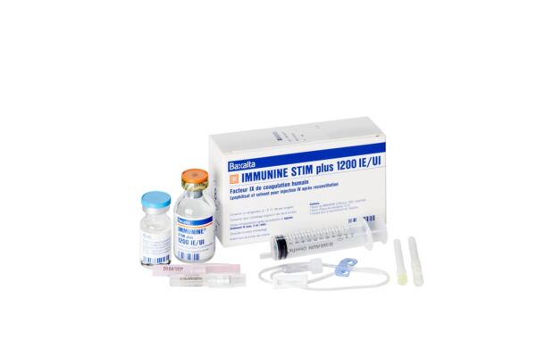 Immunine STIM Plus subst sèche 1200 UI avec solvant flac