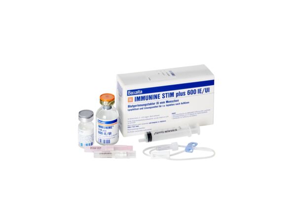 Immunine STIM Plus subst sèche 600 UI avec solvant flac