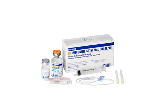 Immunine STIM Plus subst sèche 600 UI avec solvant flac