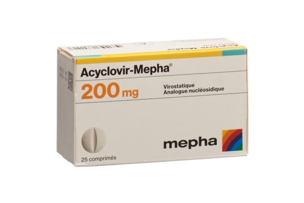 Acyclovir-Mepha Tabl 200 mg 25 Stk