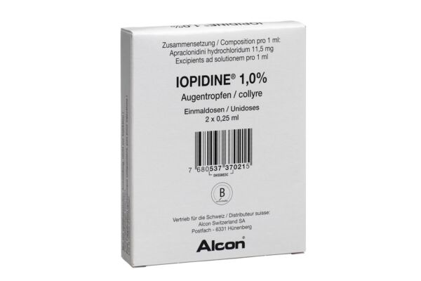 Iopidine gtt opht 1 % 2 monodos 0.25 ml