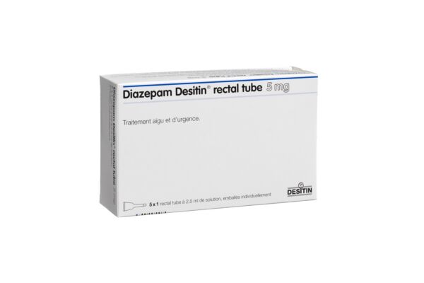 Diazepam Desitin rectal tube 5 mg 5 x 2.5 ml