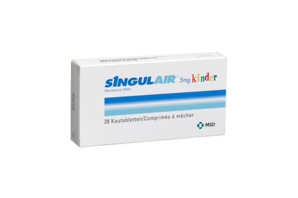 Singulair cpr croquer 5 mg enf 28 pce