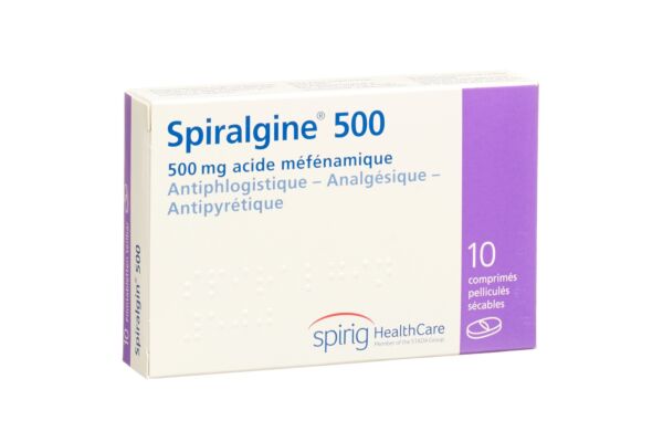 Spiralgine cpr pell 500 mg 10 pce