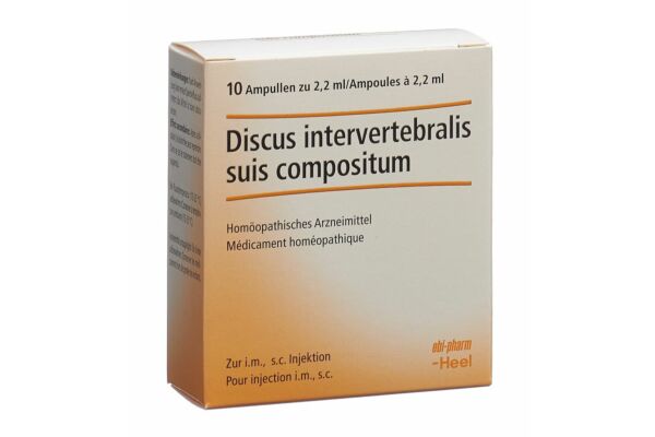 Discus intervertebralis suis compositum Heel sol inj 10 amp 2.2 ml