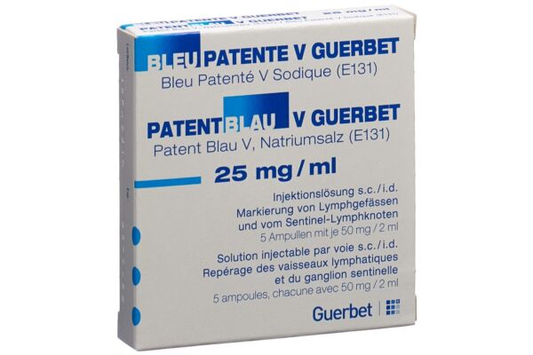 Patentblau V Guerbet Inj Lös 5 Amp 2 ml