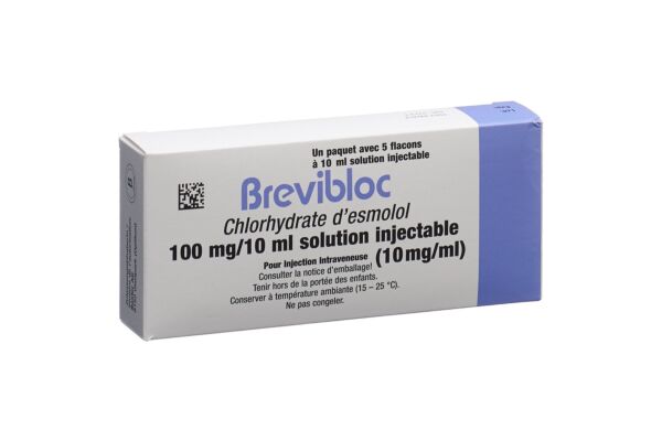 Brevibloc sol inj 100 mg/10ml 5 amp 10 ml