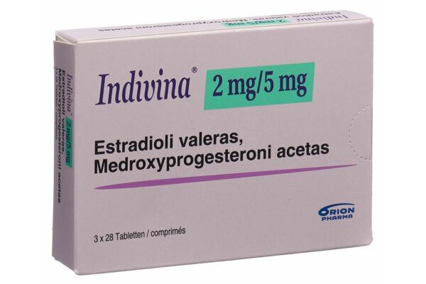 Indivina Tabl 2mg/5mg 3 x 28 Stk