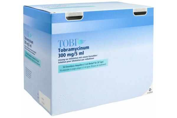 Tobi Inhal Lös 300 mg/5ml 56 Amp 5 ml