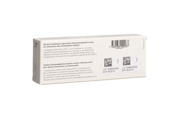 Rhophylac sol inj 300 mcg/2ml ser pré 2 ml