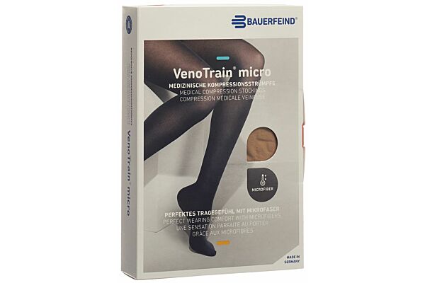 VENOTRAIN MICRO A-T KKL2 XL plus/long geschlossene Fussspitze caramel