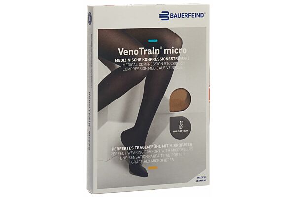 VENOTRAIN MICRO A-D KKL2 L plus/long geschlossene Fussspitze caramel 1 Paar