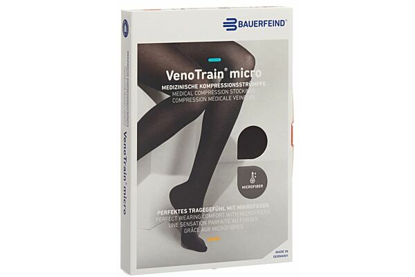 VENOTRAIN MICRO A-D KKL2 M plus/long geschlossene Fussspitze schwarz 1 Paar