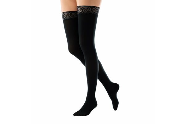 VENOTRAIN MICRO A-G CCL2 S normale/short pied fermé noir Bande dentelle 1 paire