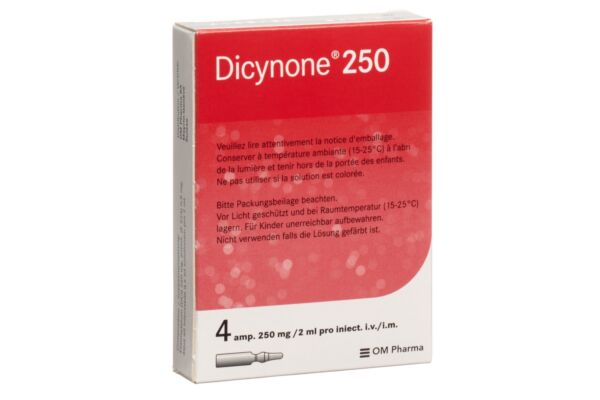 Dicynone Inj Lös 250 mg 4 Amp 2 ml