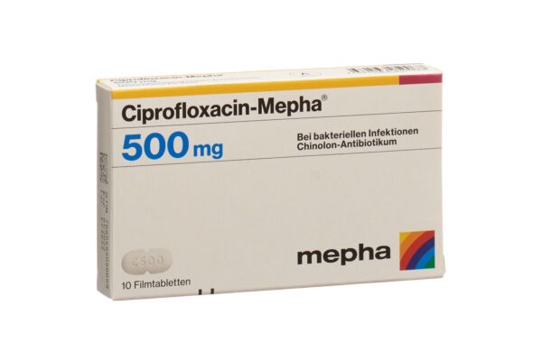 Ciprofloxacin-Mepha Filmtabl 500 mg 10 Stk