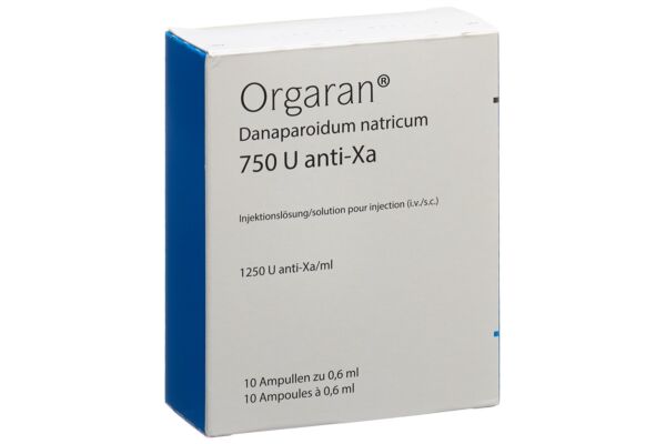 Orgaran sol inj 750 U/0.6ml 10 amp 0.6 ml