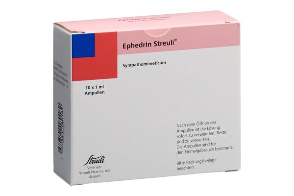 Ephedrin Streuli Inj Lös 50 mg/ml 10 Amp 1 ml