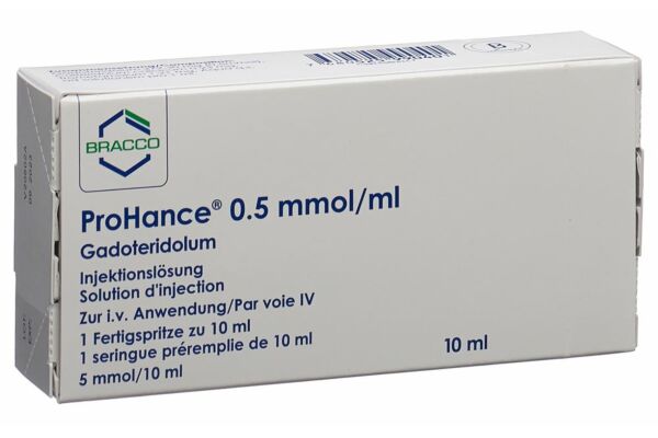 ProHance sol inj 5 mmol/10ml seringues préremplies