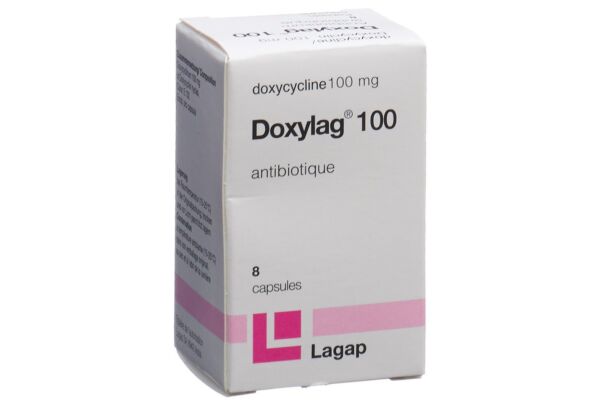 Doxylag caps 100 mg bte 8 pce