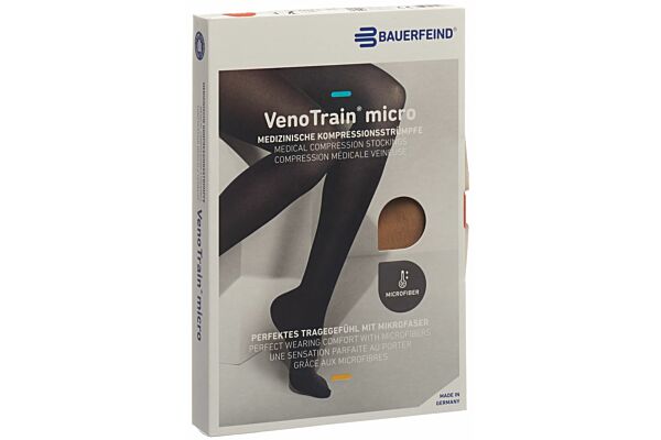 VENOTRAIN MICRO A-D CCL2 S normale/short pied ouvert caramel 1 paire