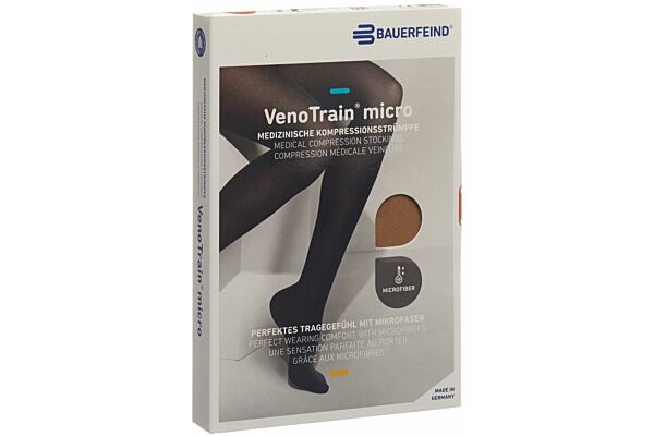 VENOTRAIN MICRO A-G KKL2 M plus/long offene Fussspitze caramel Haftband Spitze 1 Paar