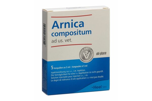 Arnica compositum Heel Heel Inj Lös ad us. vet. 5 Amp 5 ml