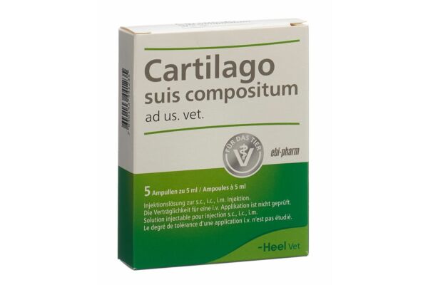 Cartilago suis compositum Heel Heel Inj Lös ad us. vet. 5 Amp 5 ml