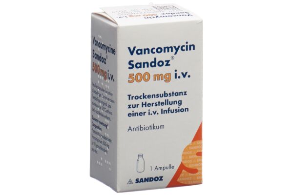 Vancomycine Sandoz subst sèche 500 mg i.v. flac