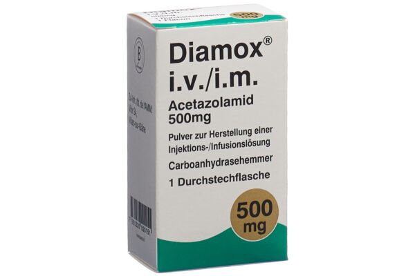 Diamox subst sèche 500 mg parentérale flac