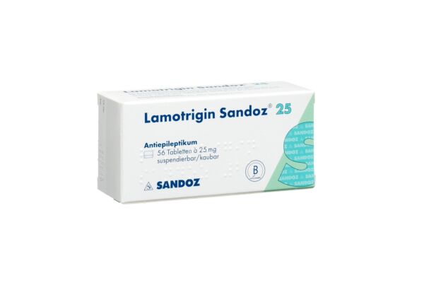 Lamotrigine Sandoz cpr disp 25 mg 56 pce