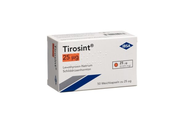 Tirosint caps moll 25 mcg 50 pce